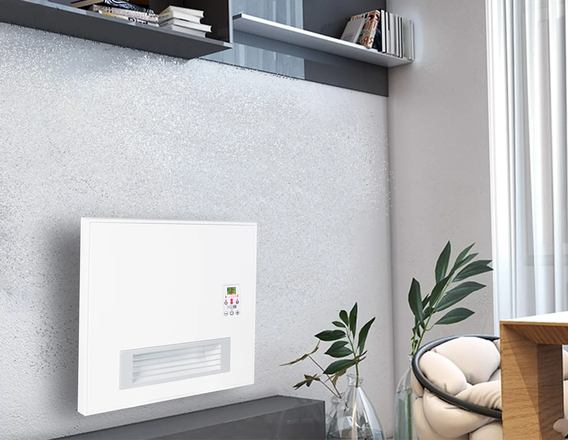 EFP 2500 Watt Dijital Fanlı Isıtıcı Beyaz Ayak + Askılı