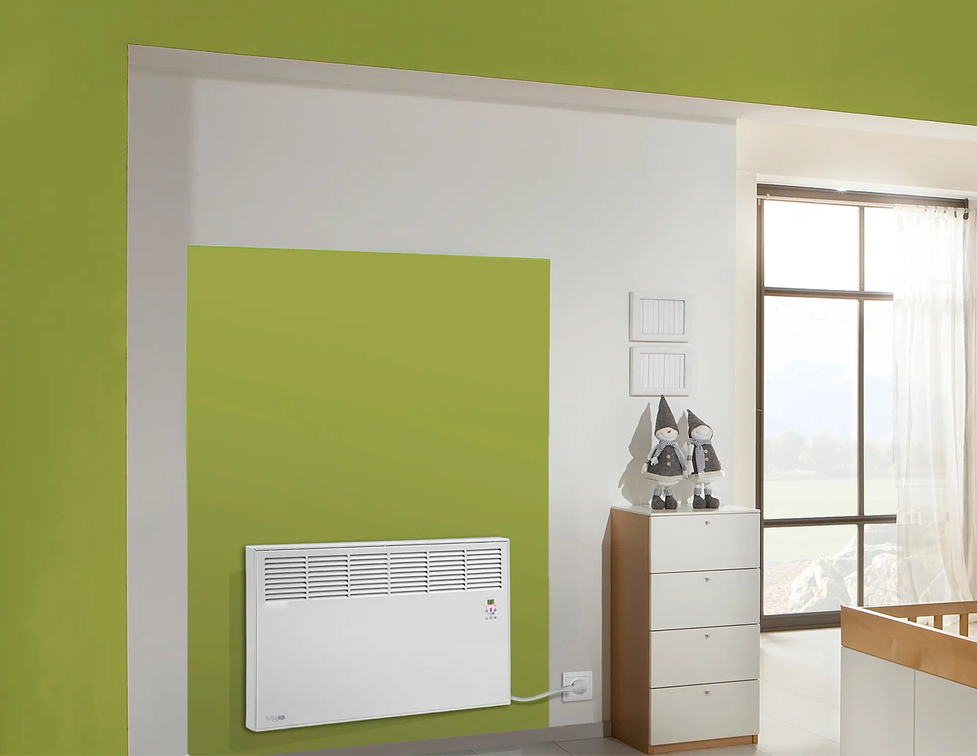 EPK 1000 Watt Dijital Konvektör Isıtıcı Beyaz Ayak + Askılı