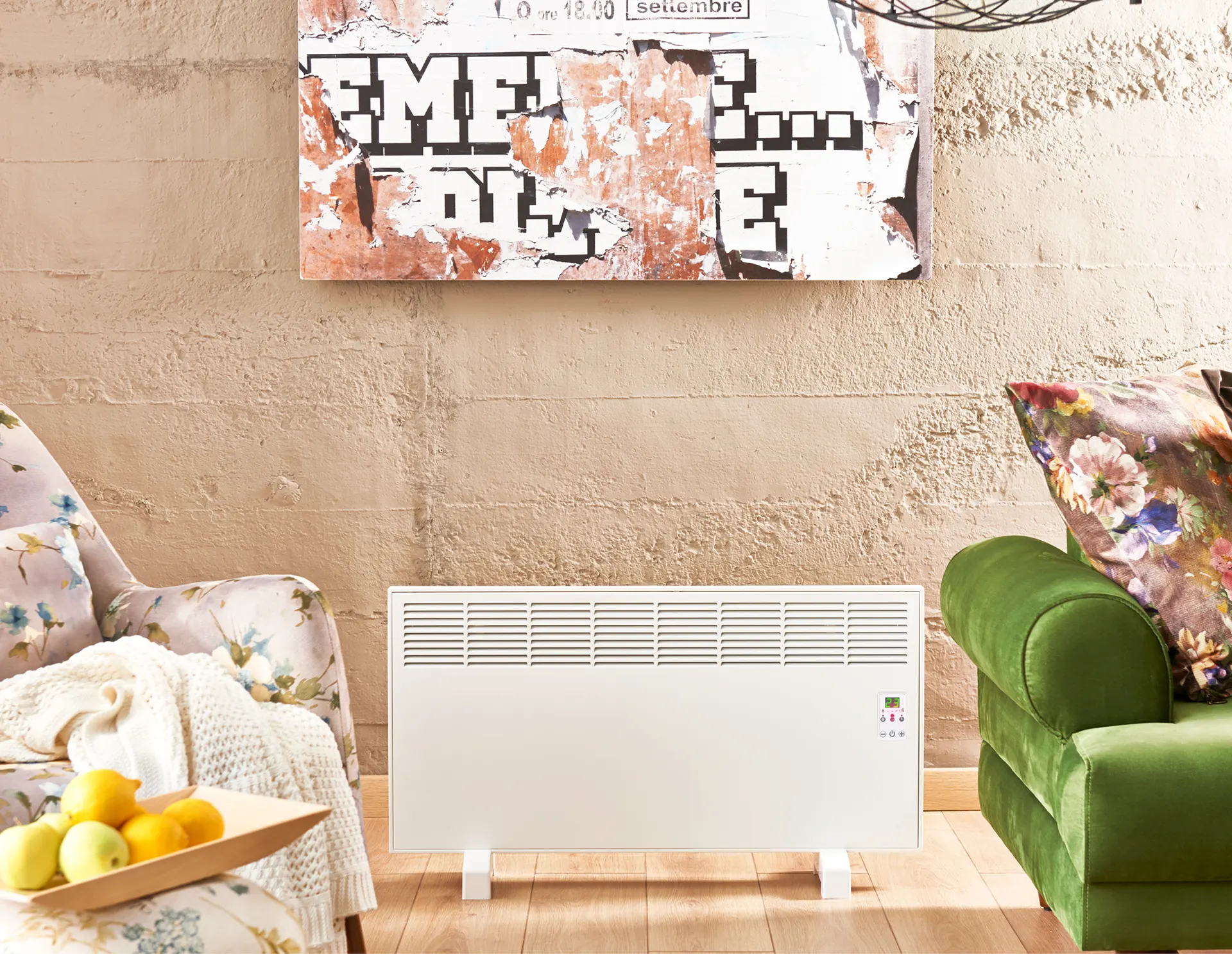 EPK 2500 Watt Dijital Konvektör Isıtıcı Beyaz Ayaklı