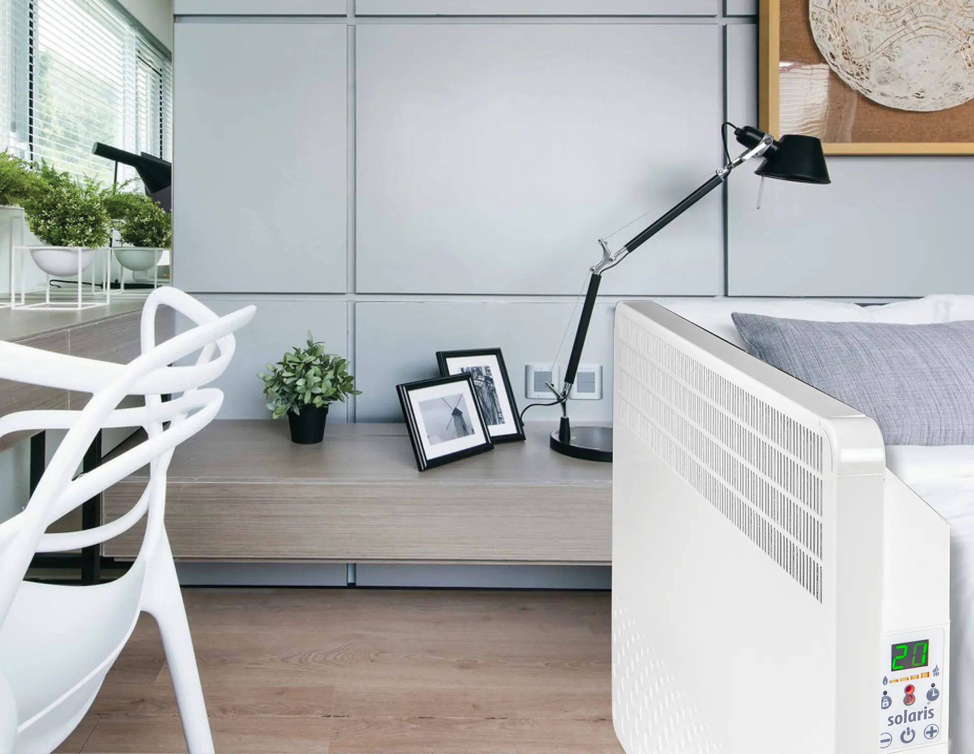 KIP 2000 Watt Dijital Konvektör Isıtıcı Beyaz Ayaklı