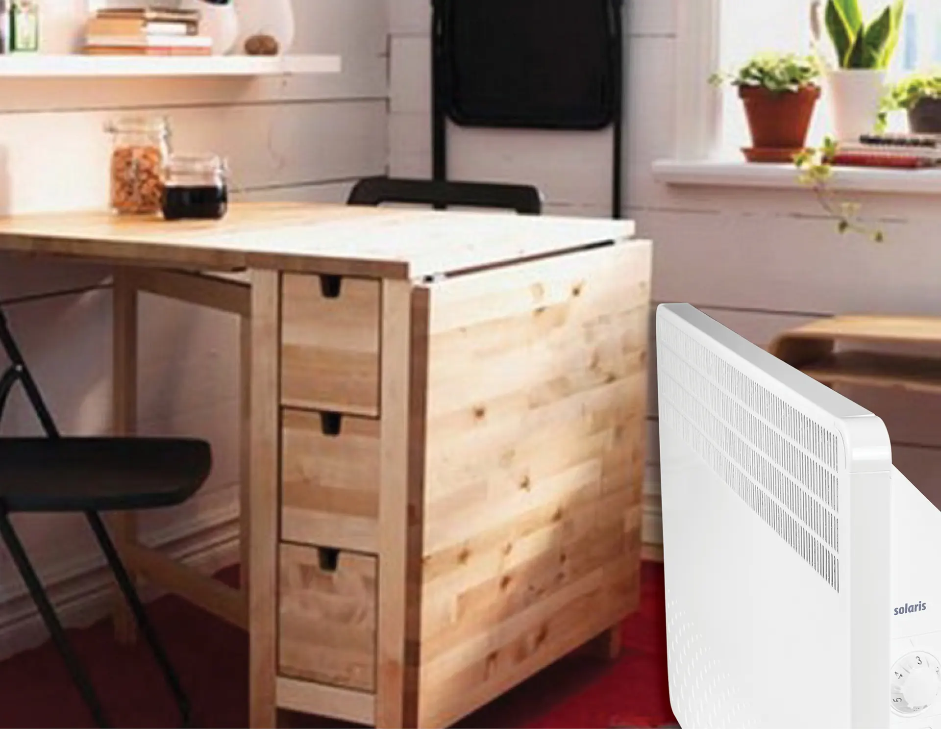 KIP 2500 Watt Manuel Konvektör Isıtıcı Beyaz Ayaklı