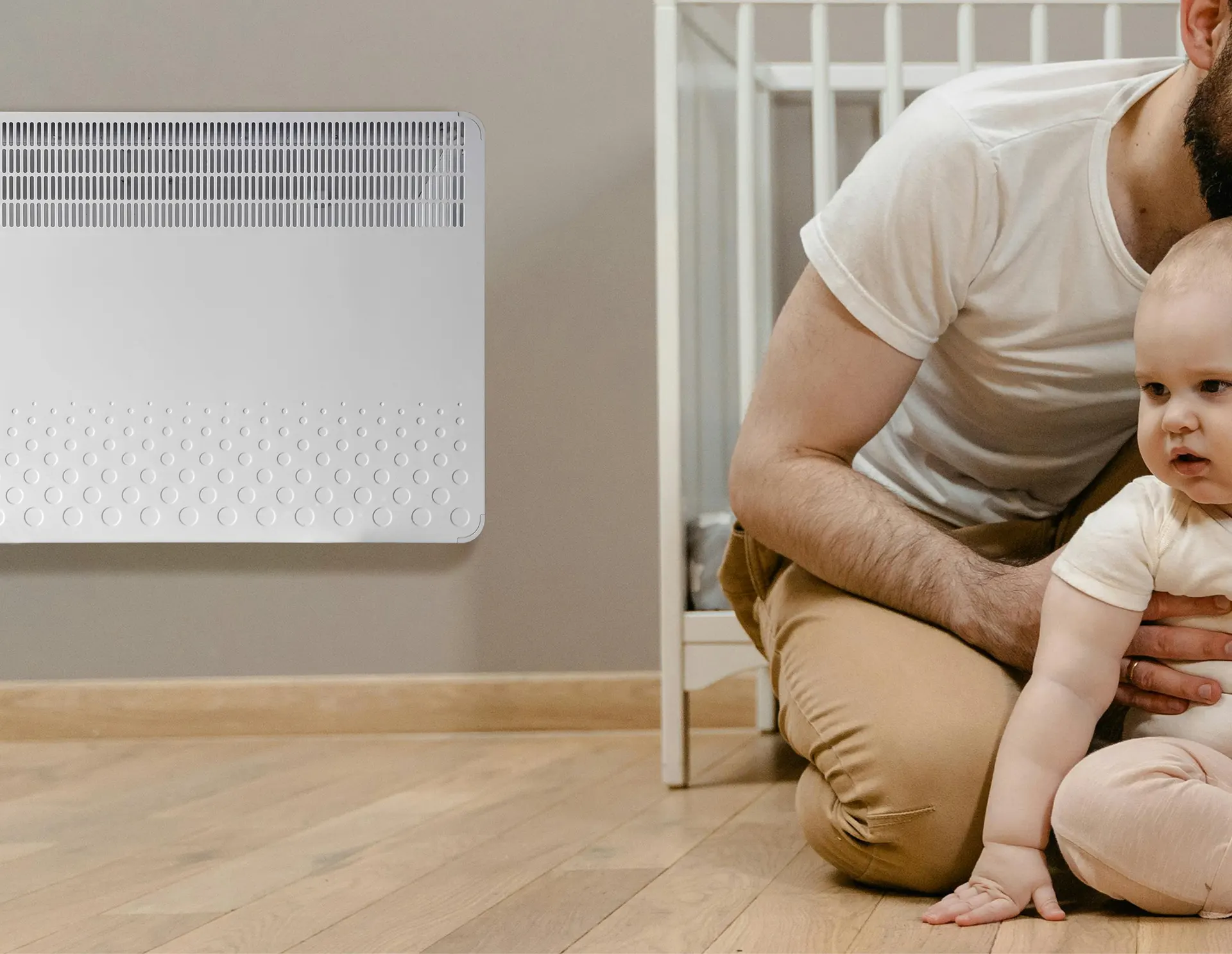 KIP 1000 Watt Profesyonel Konvektör Isıtıcı Beyaz Ayak + Askılı