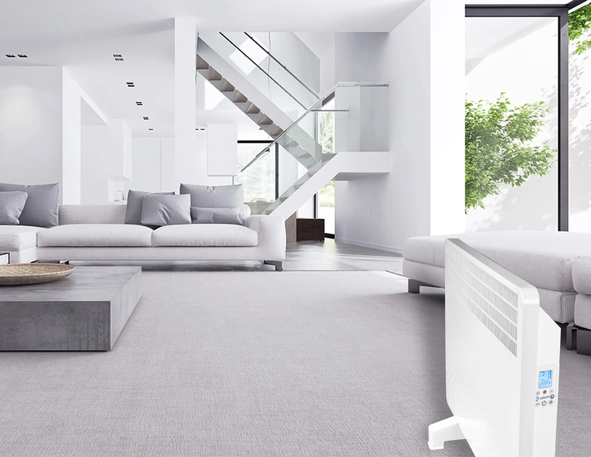 KIP 2000 Watt Profesyonel Konvektör Isıtıcı Beyaz Ayaklı