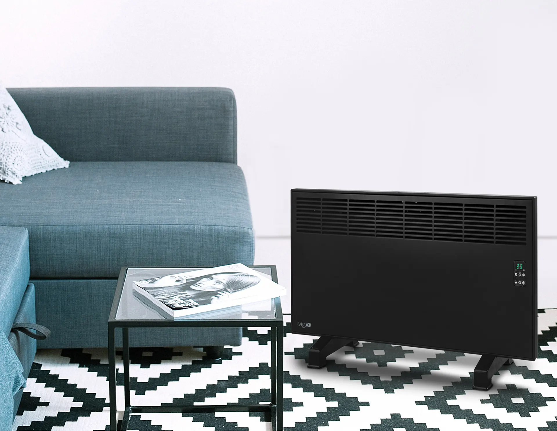 İVİGO EPK 2500 Watt Dijital Konvektör Isıtıcı Siyah