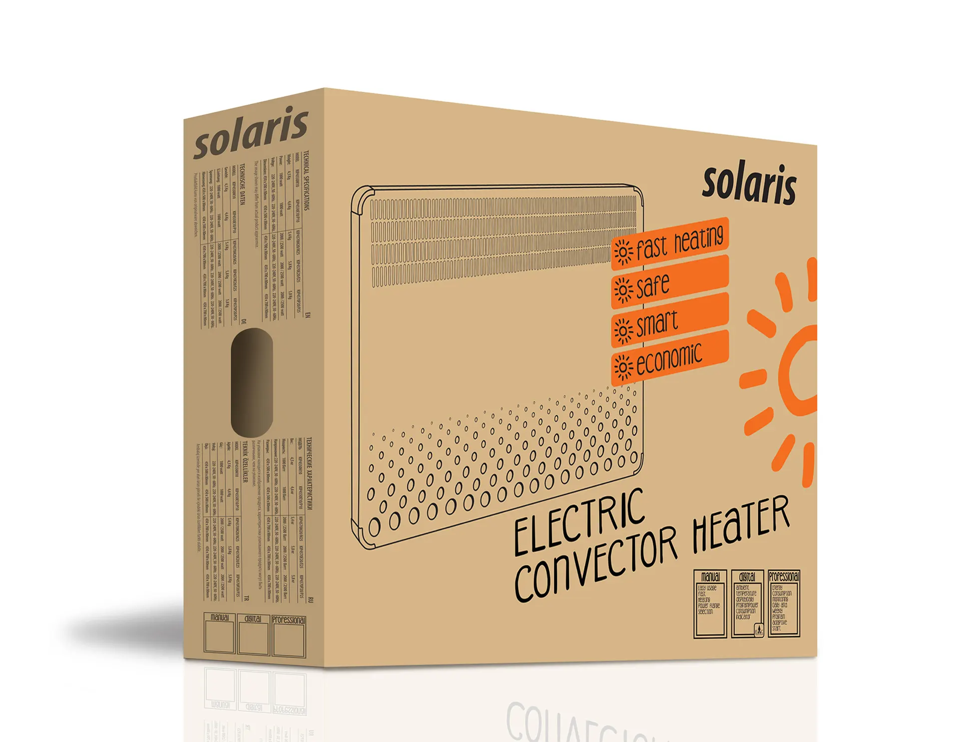 SOLARİS KIP 1000 Watt Manuel Konvektör Isıtıcı Beyaz