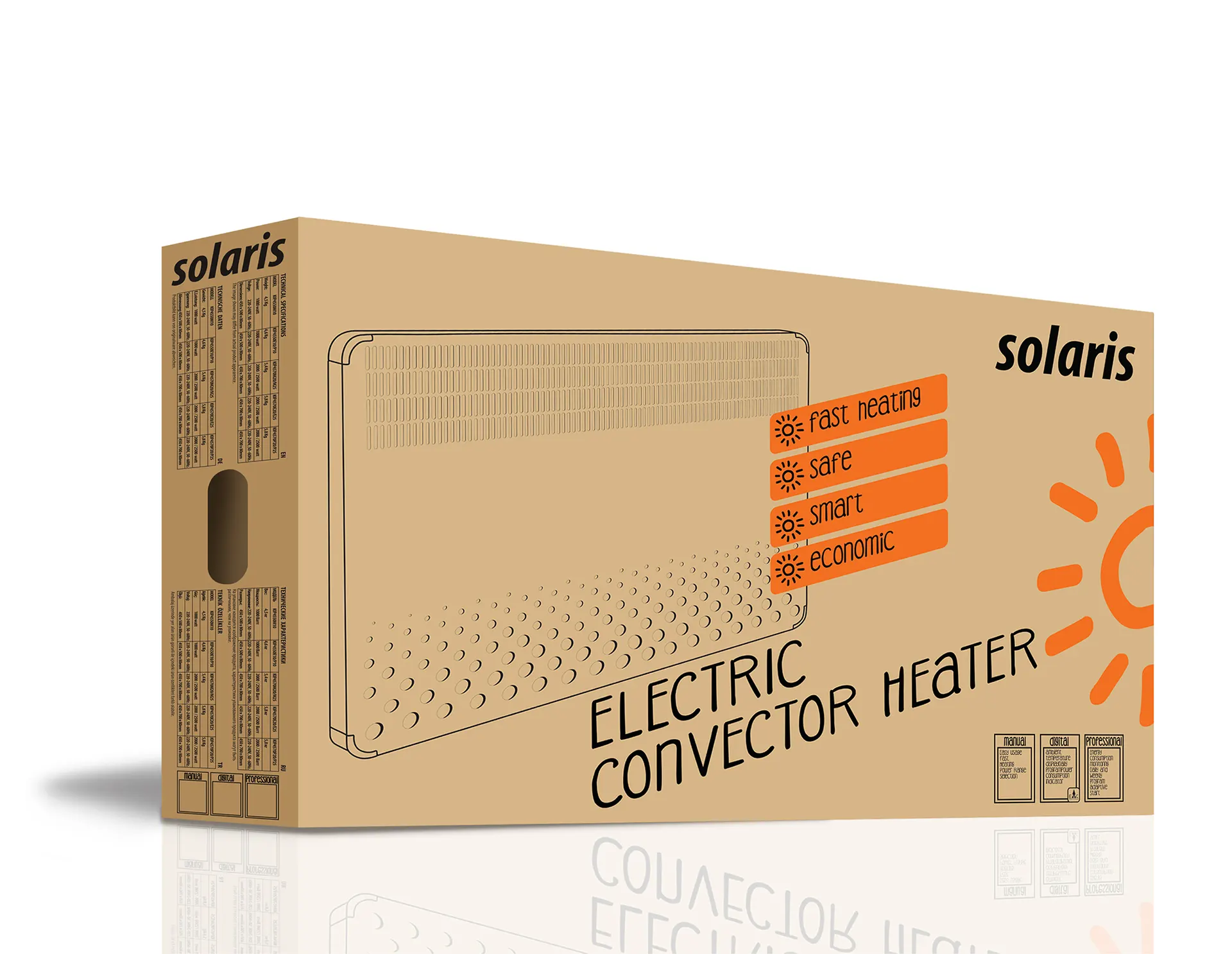 SOLARİS KIP 2000 Watt Dijital Konvektör Isıtıcı Beyaz